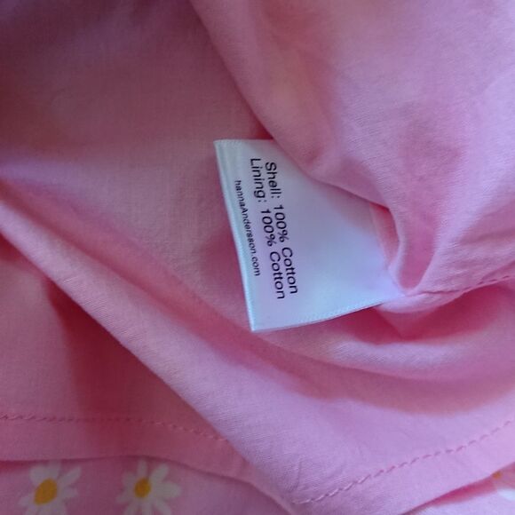 Hanna Andersson Flowers bell sleeve Pink Dress size 5 - Picture 9 of 13